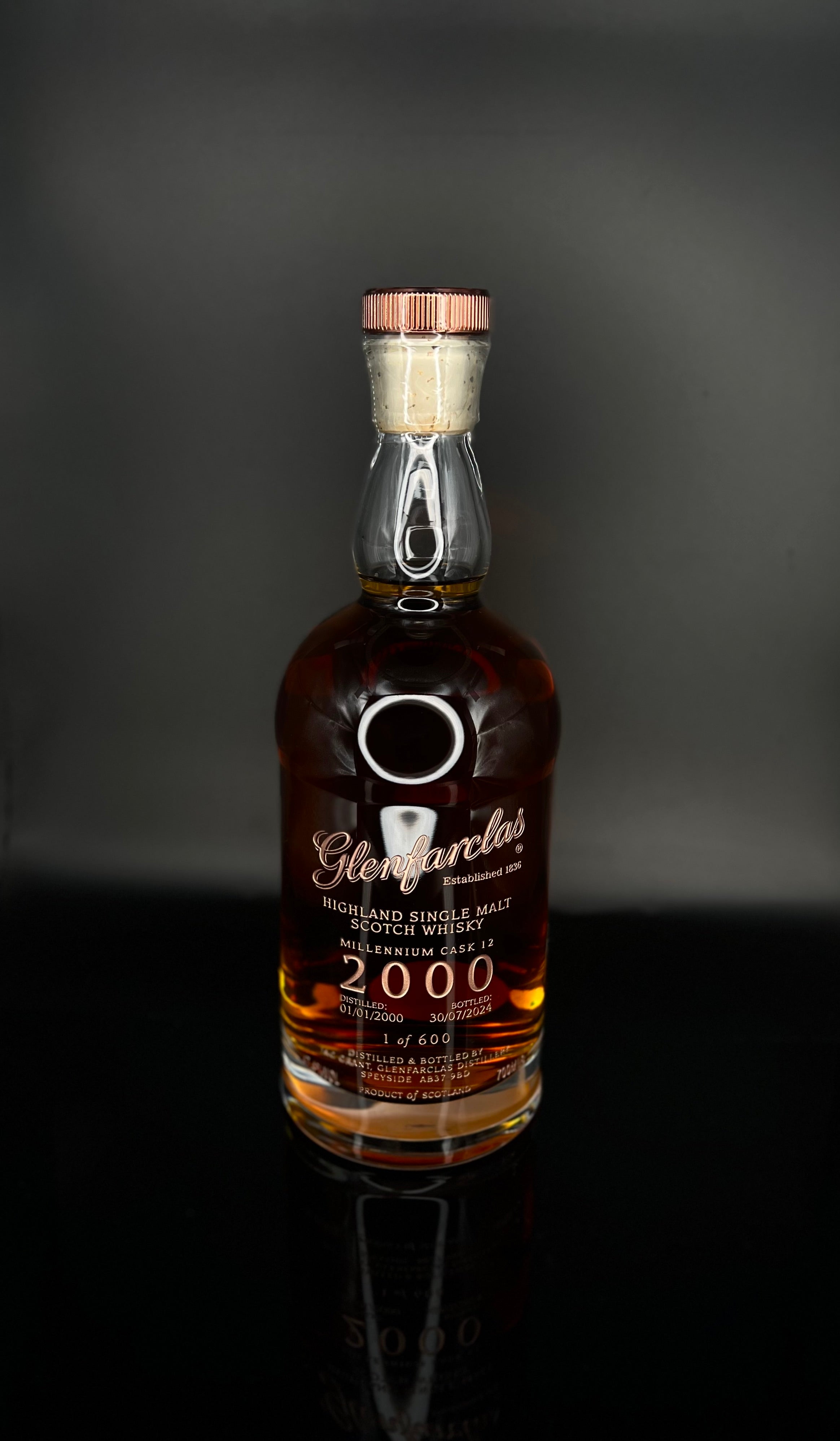 Glenfarclas - 24 Year Old - 2000 Millennium Cask Decanter. 1 of 